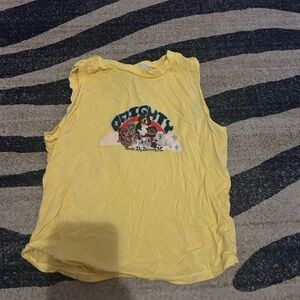 O'Mighty Yellow Graphic Tank Top